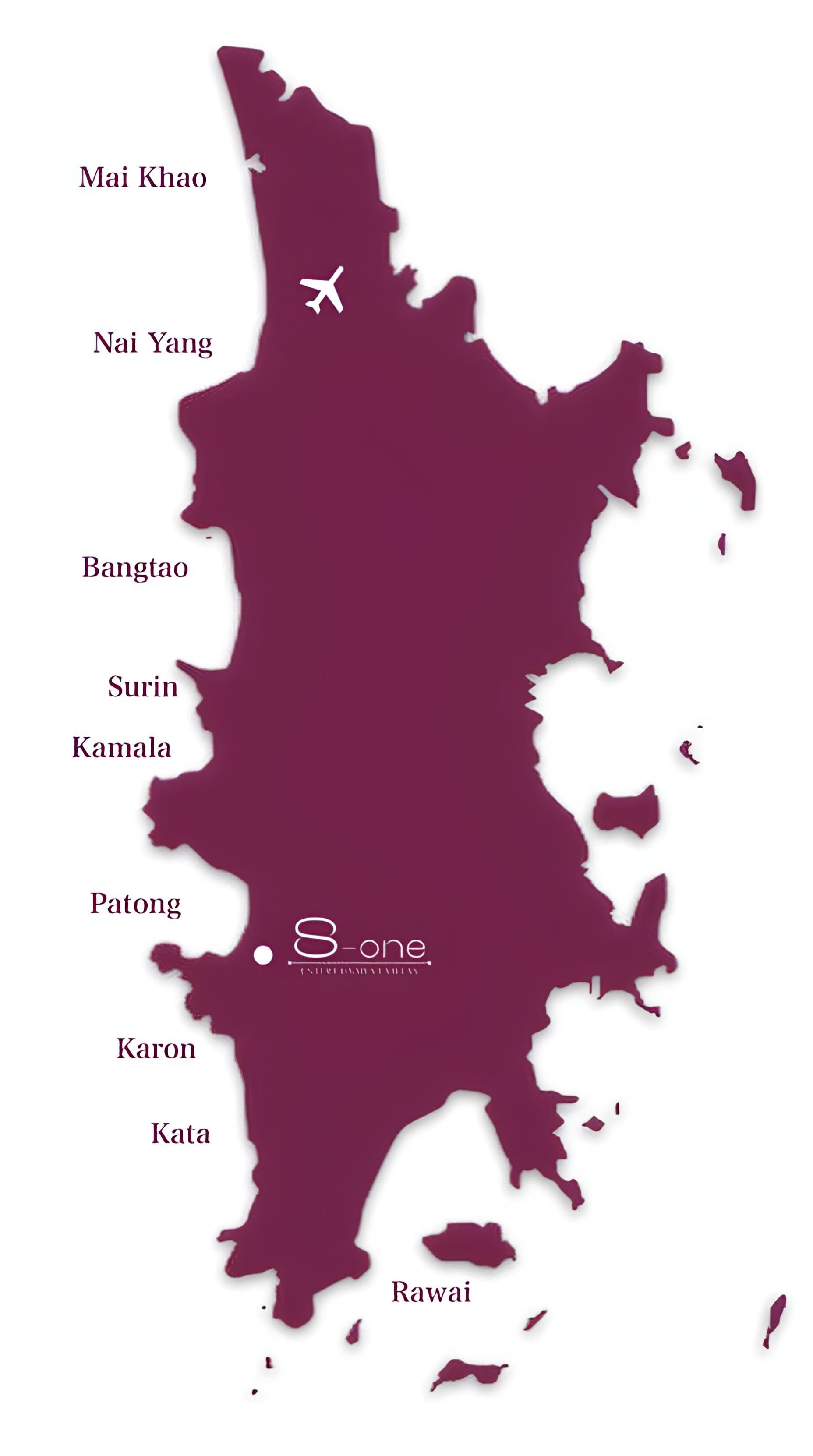 Map of location in Phuket, Thailand